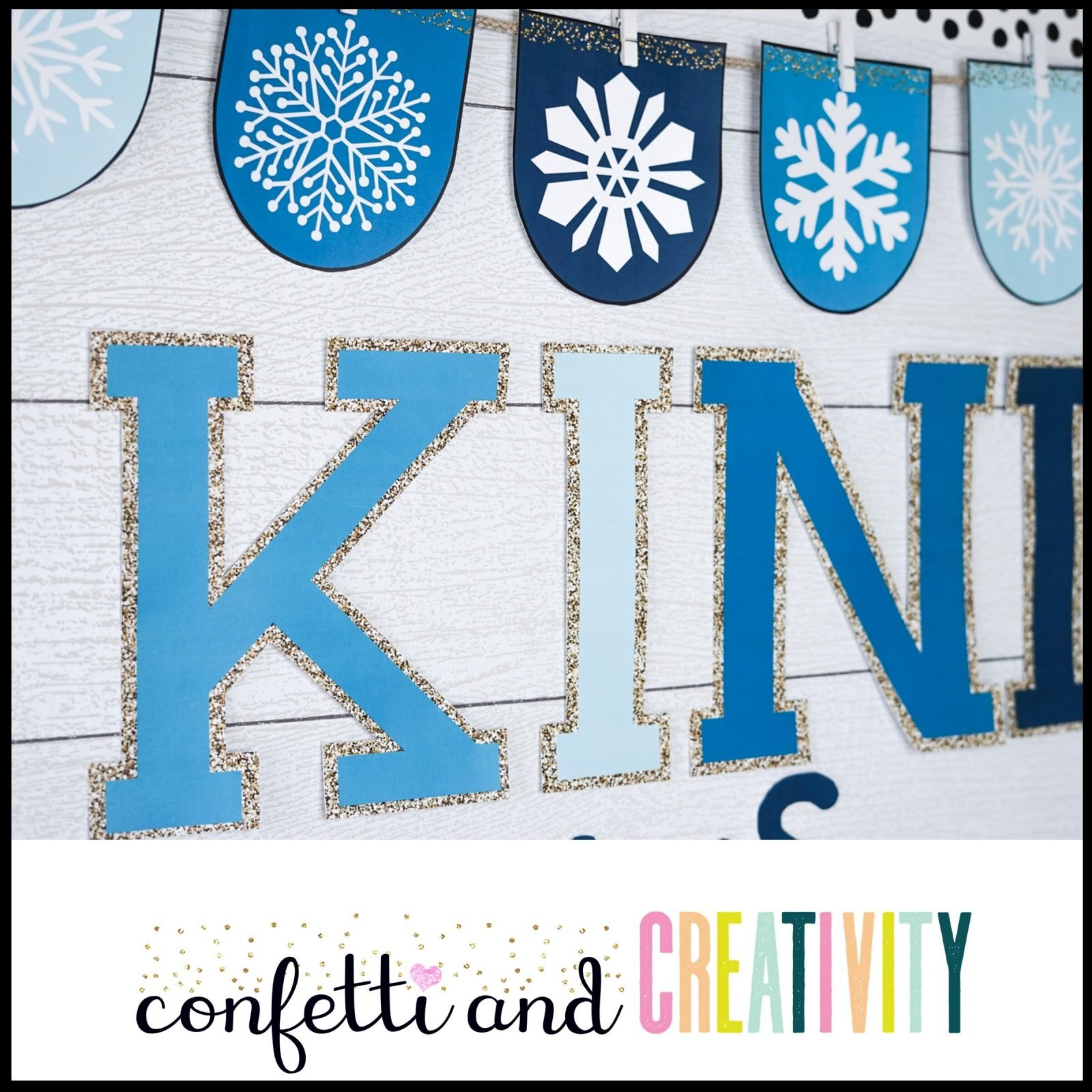 winter bulletin board | confetti & creativity
